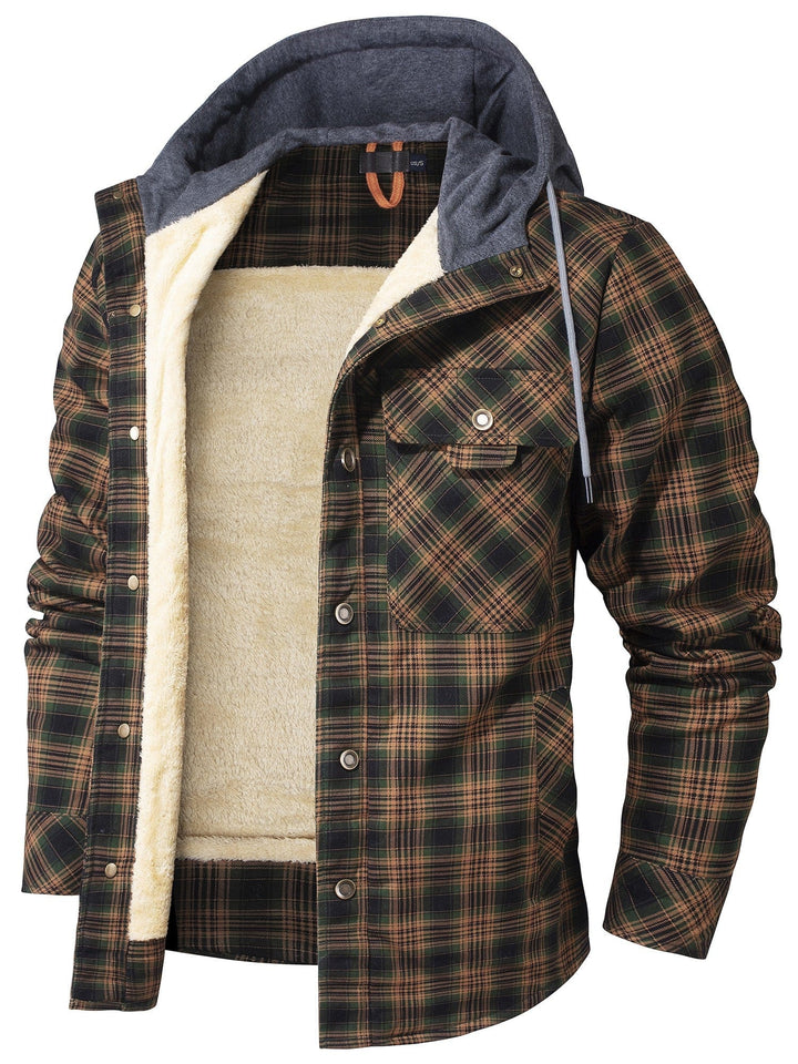 Highlander Hooded Flannel Jacket (9 Designs) - Benson & Clark