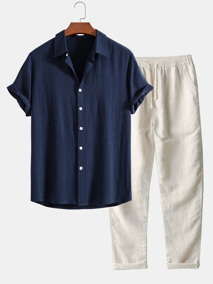 Carter Men’s Button Shirt and Shorts Set