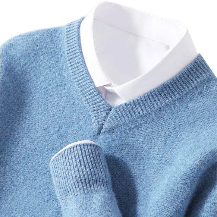 Olympia Merino V-Neck Sweater - Benson & Clark