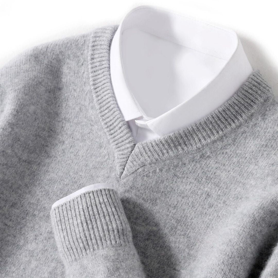 Olympia Merino V-Neck Sweater - Benson & Clark