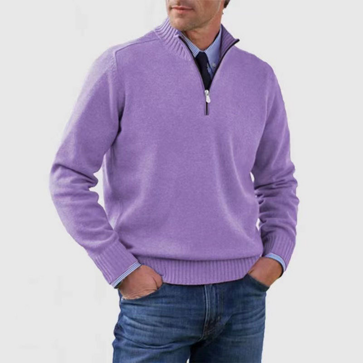 Rowan Men’s Knitted Quarter Zip Pullover