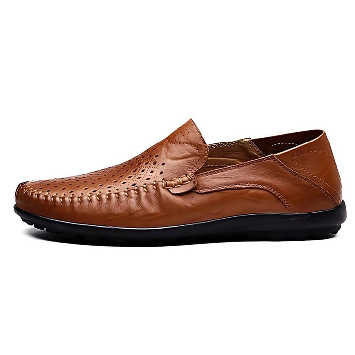 Genuine Leather "Air-Flow" Loafers - Benson & Clark