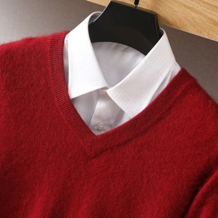 Olympia Merino V-Neck Sweater - Benson & Clark