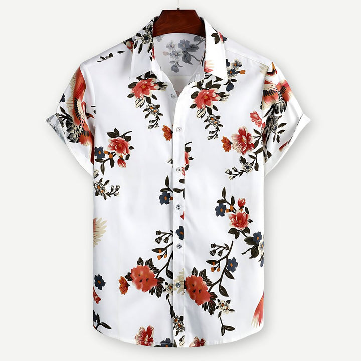 Relaxed Flight of Flowers Shirt - Benson & Clark