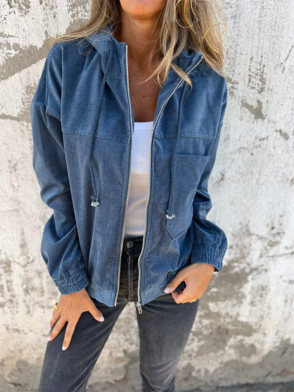 Florence Corduroy Hooded Jacket