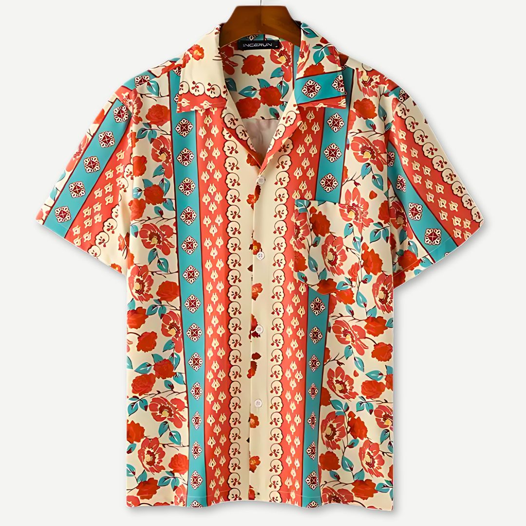 Rose Bloom Summer Collar Shirt - Benson & Clark