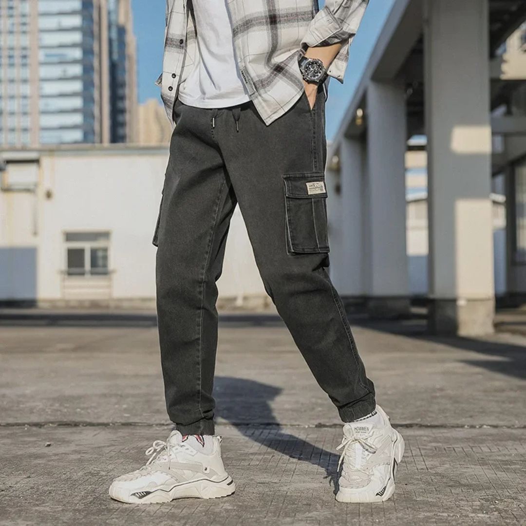 Utility Denim Joggers - Benson & Clark