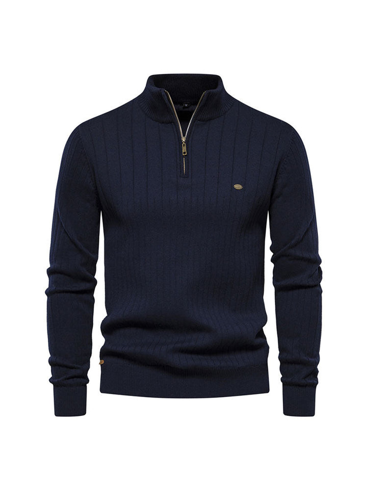 Verona Zip Ribbed Sweater