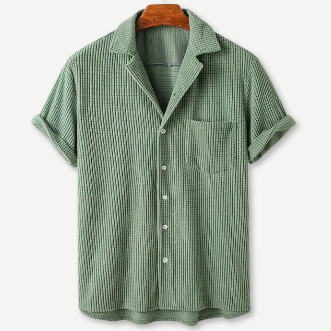 Relaxed Knitted Waffle Shirt - Benson & Clark