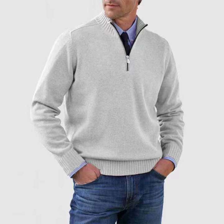 Rowan Men’s Knitted Quarter Zip Pullover