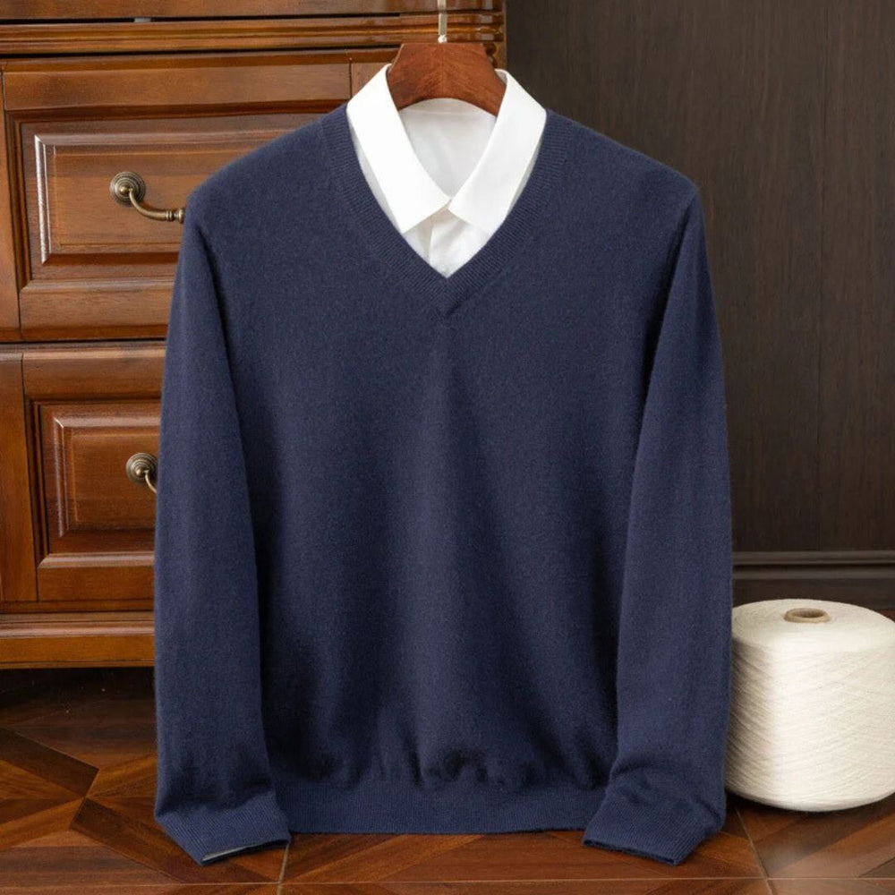 Olympia Merino V-Neck Sweater - Benson & Clark