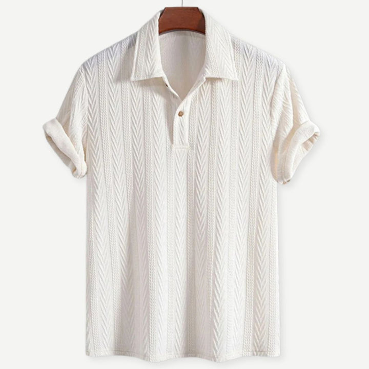 Air-Knit Ivory Polo - Benson & Clark