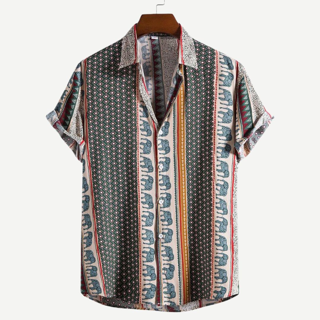 Elephant Geometric Shirt - Benson & Clark