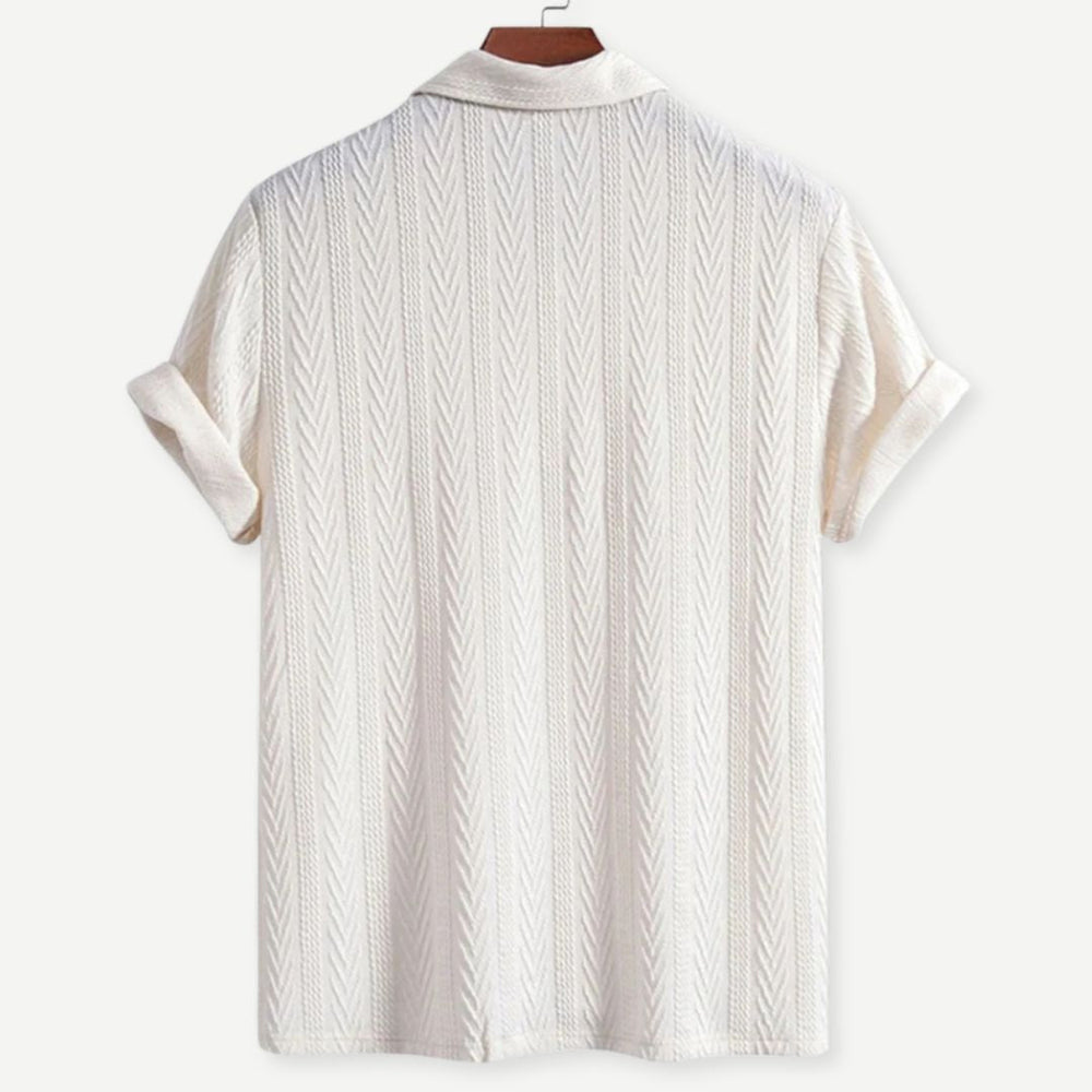 Air-Knit Ivory Polo - Benson & Clark