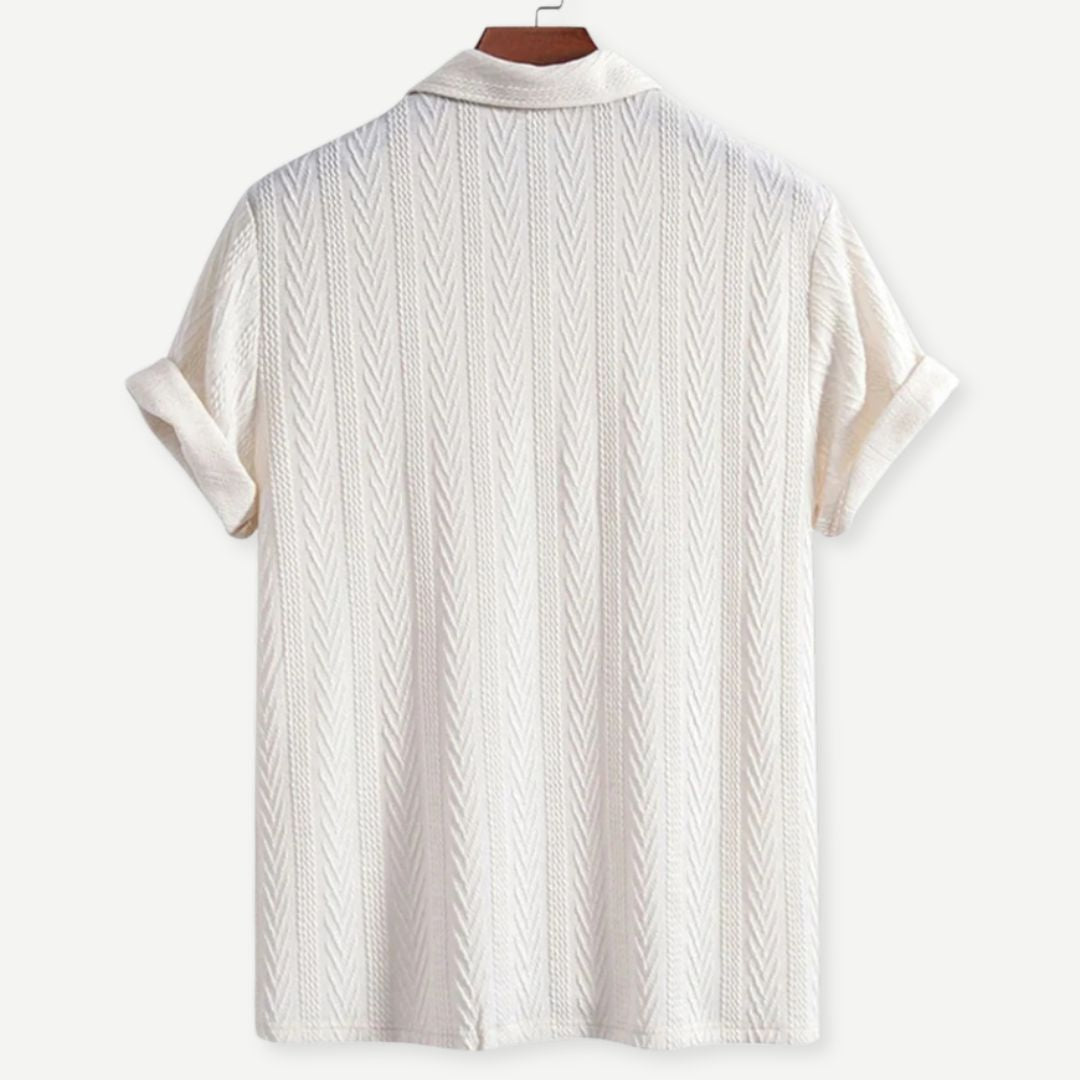 Air-Knit Ivory Polo - Benson & Clark