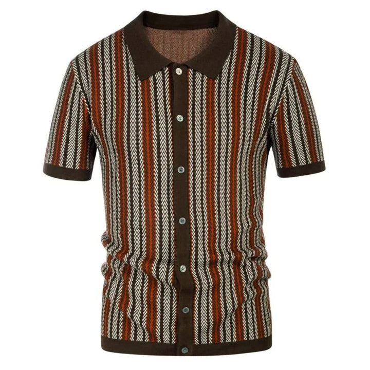 Chevron Button-Through Polo - Benson & Clark