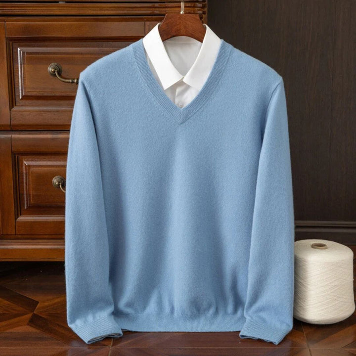 Olympia Merino V-Neck Sweater - Benson & Clark