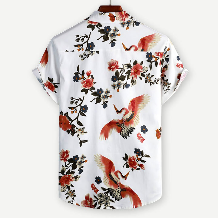 Relaxed Flight of Flowers Shirt - Benson & Clark