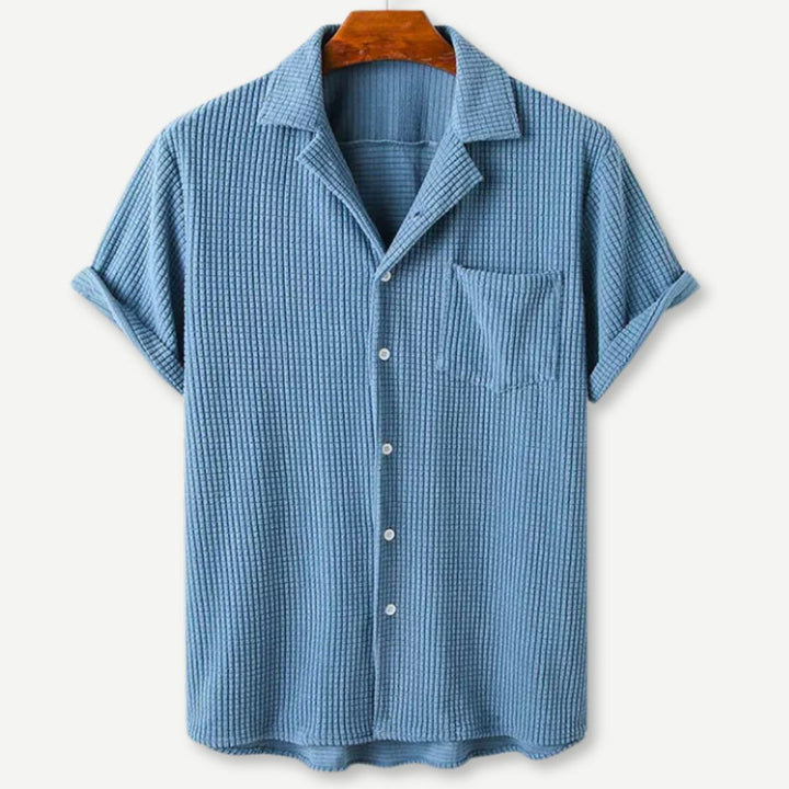 Relaxed Knitted Waffle Shirt - Benson & Clark