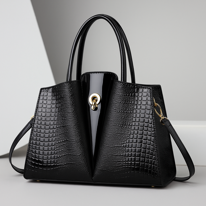 Structured Croc Tote Bag