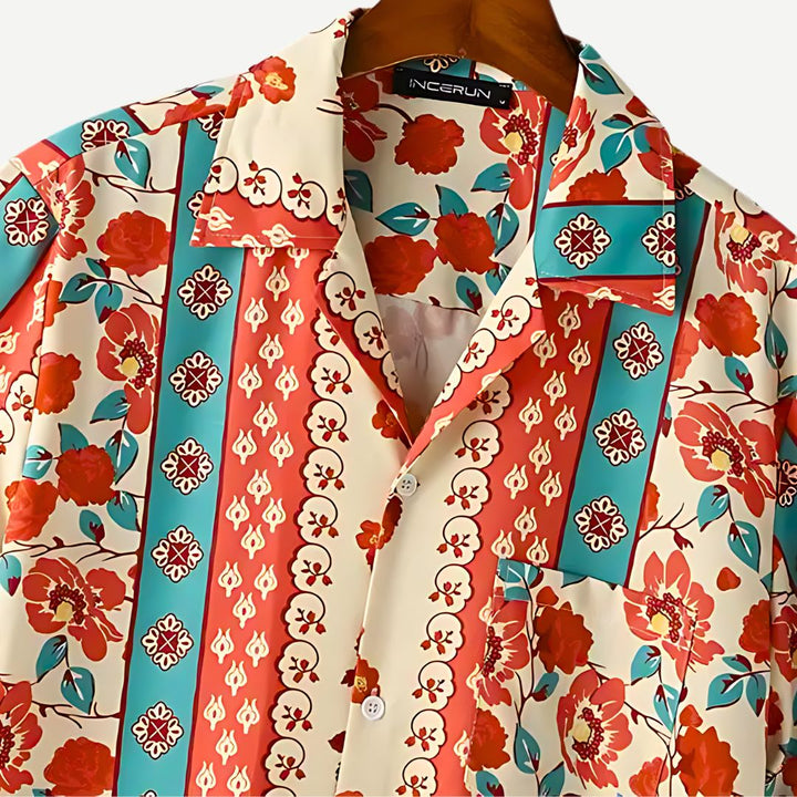 Rose Bloom Summer Collar Shirt - Benson & Clark