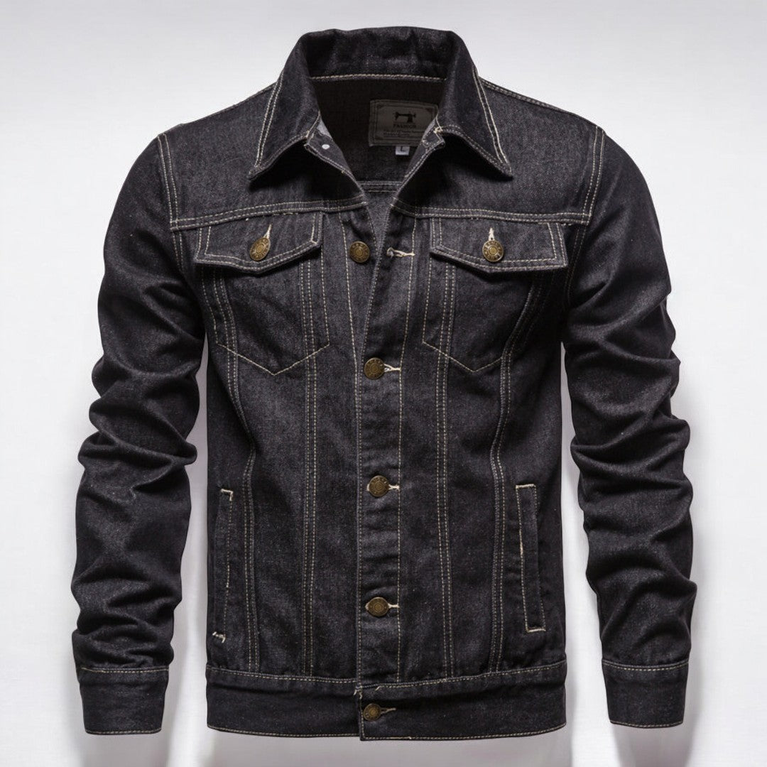 Maverick Washed Denim Jacket - Benson & Clark