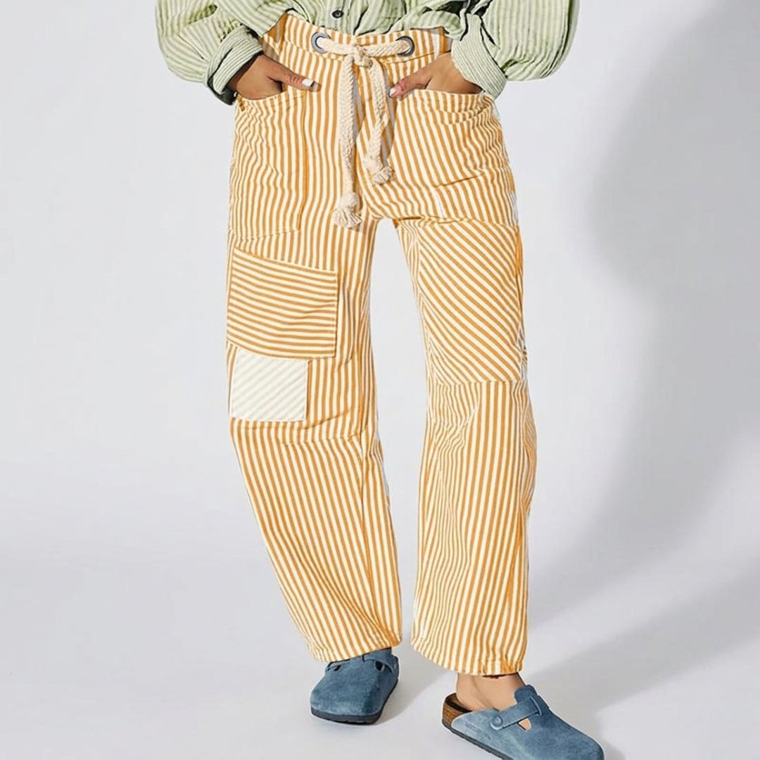 Lunaro Striped Patchwork Pants