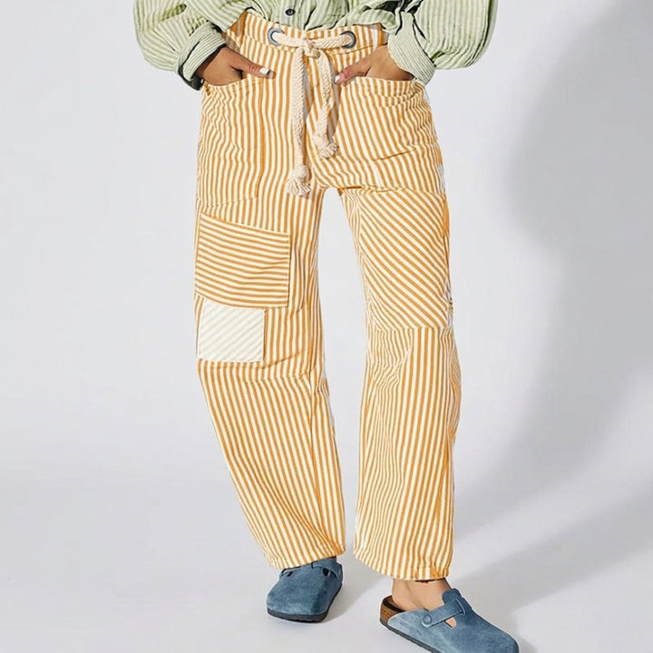 Lunaro Striped Patchwork Pants