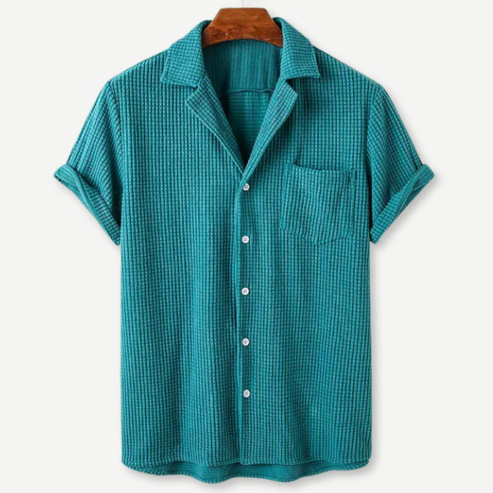 Relaxed Knitted Waffle Shirt - Benson & Clark