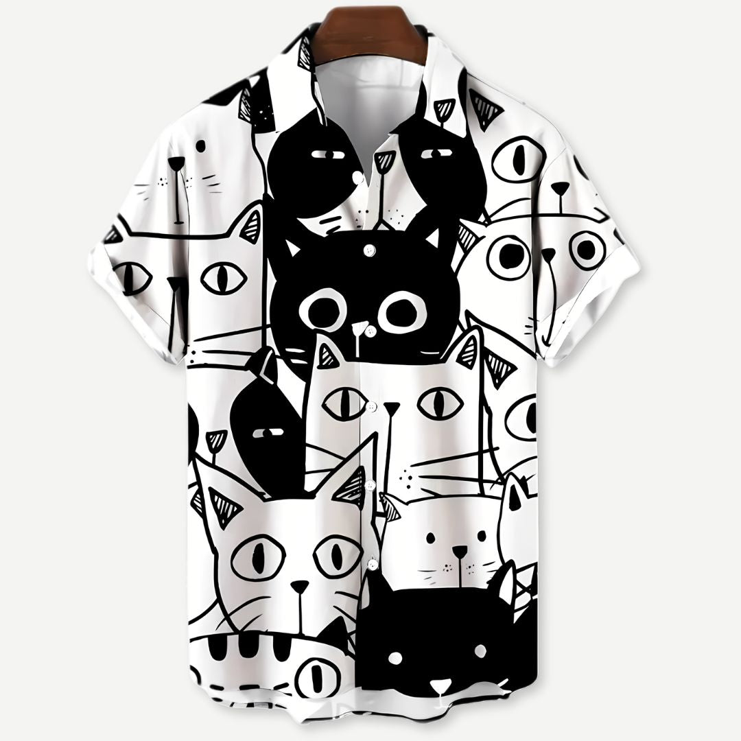 Relaxed Panda Cats Shirt - Benson & Clark