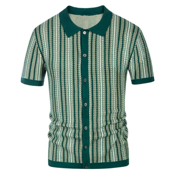 Chevron Button-Through Polo - Benson & Clark