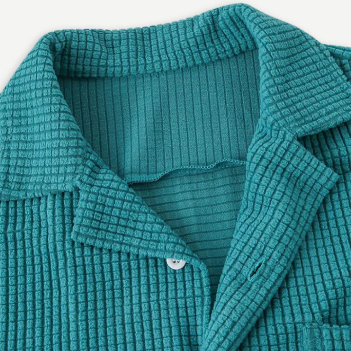 Relaxed Knitted Waffle Shirt - Benson & Clark