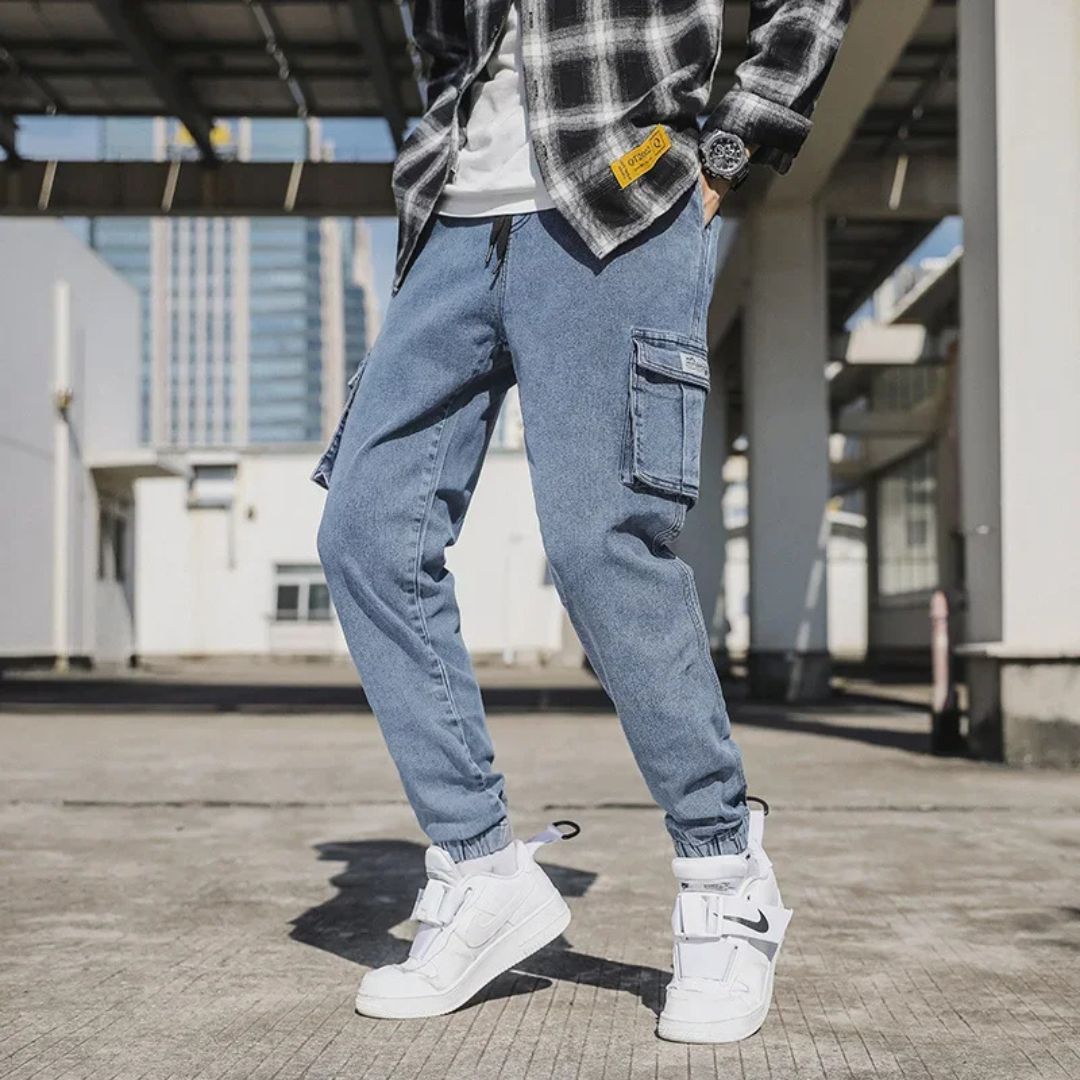 Utility Denim Joggers - Benson & Clark