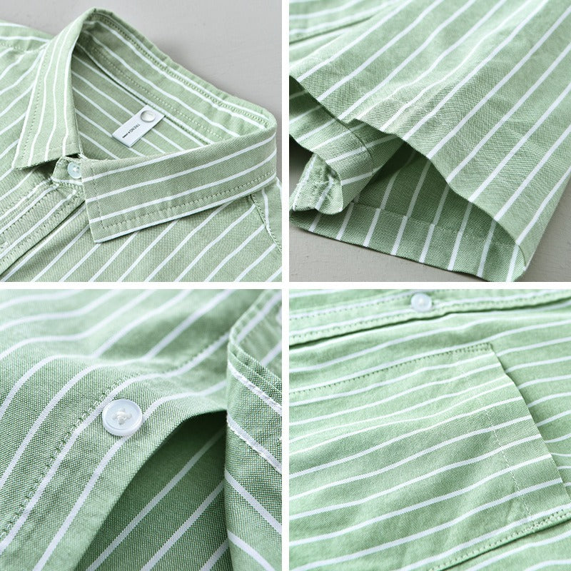 Serino Linen Striped Shirt - Benson & Clark