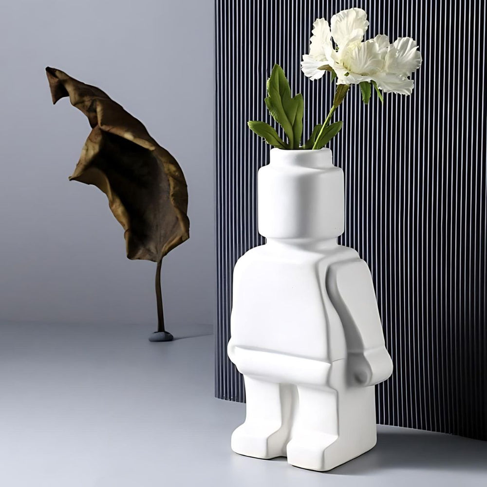 lego man planter pot Ceramic Lego Man Flower Vase