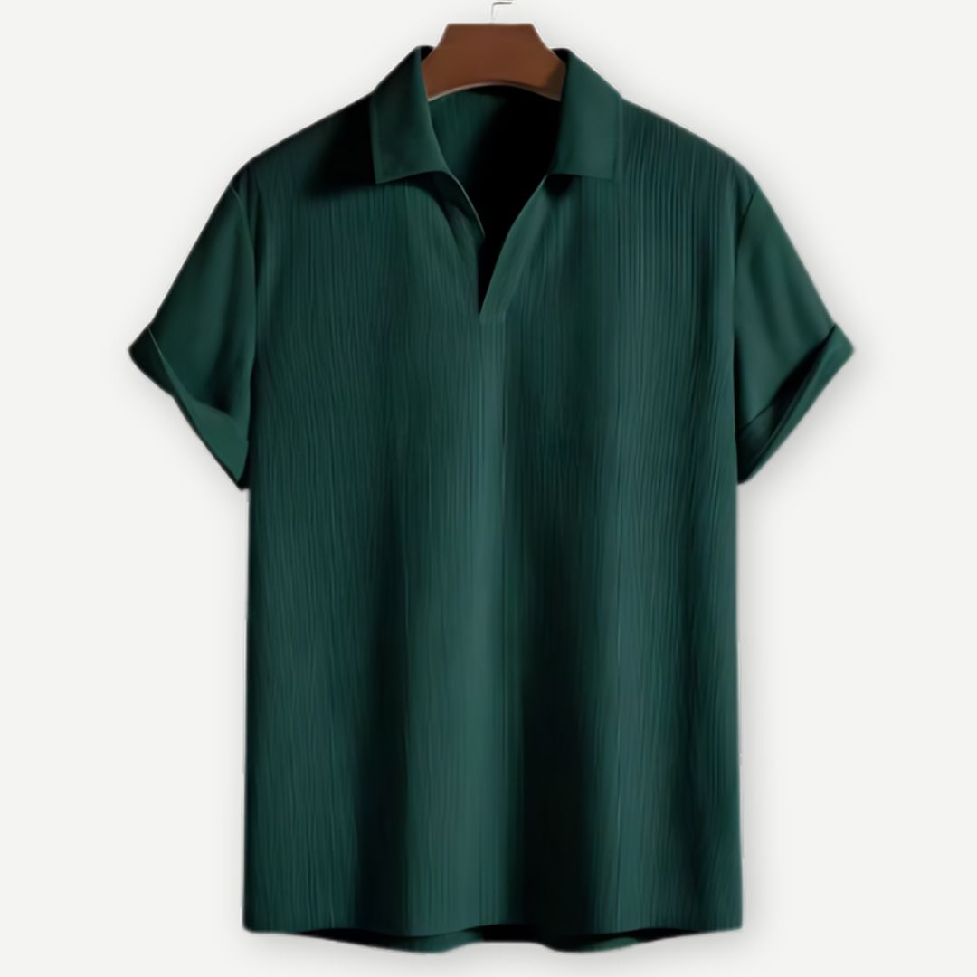 Ribbed Johnny Collar Polo - Benson & Clark