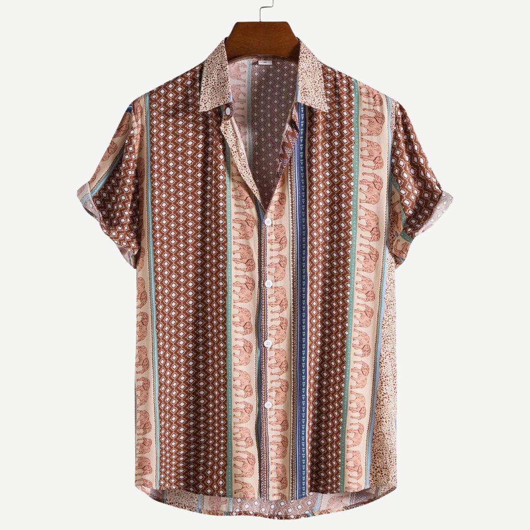 Elephant Geometric Shirt - Benson & Clark