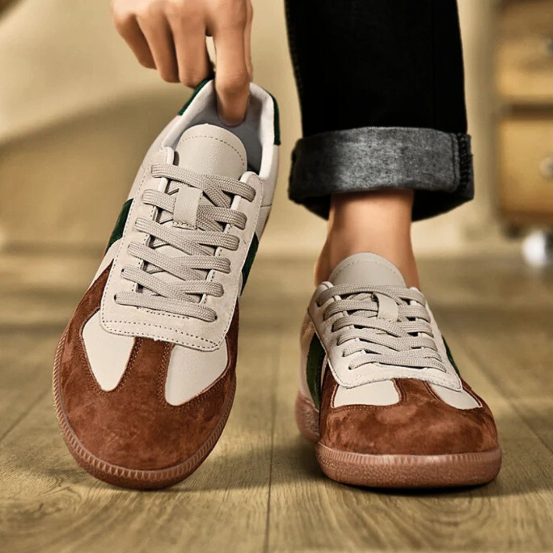 Premium Leather + Suede Sneakers - Benson & Clark