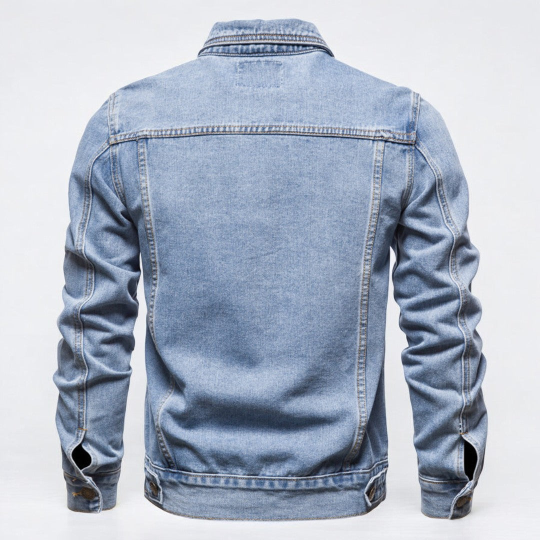 Maverick Washed Denim Jacket - Benson & Clark