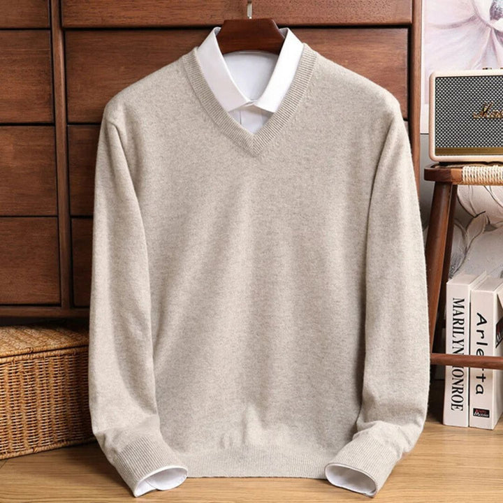 Olympia Merino V-Neck Sweater - Benson & Clark