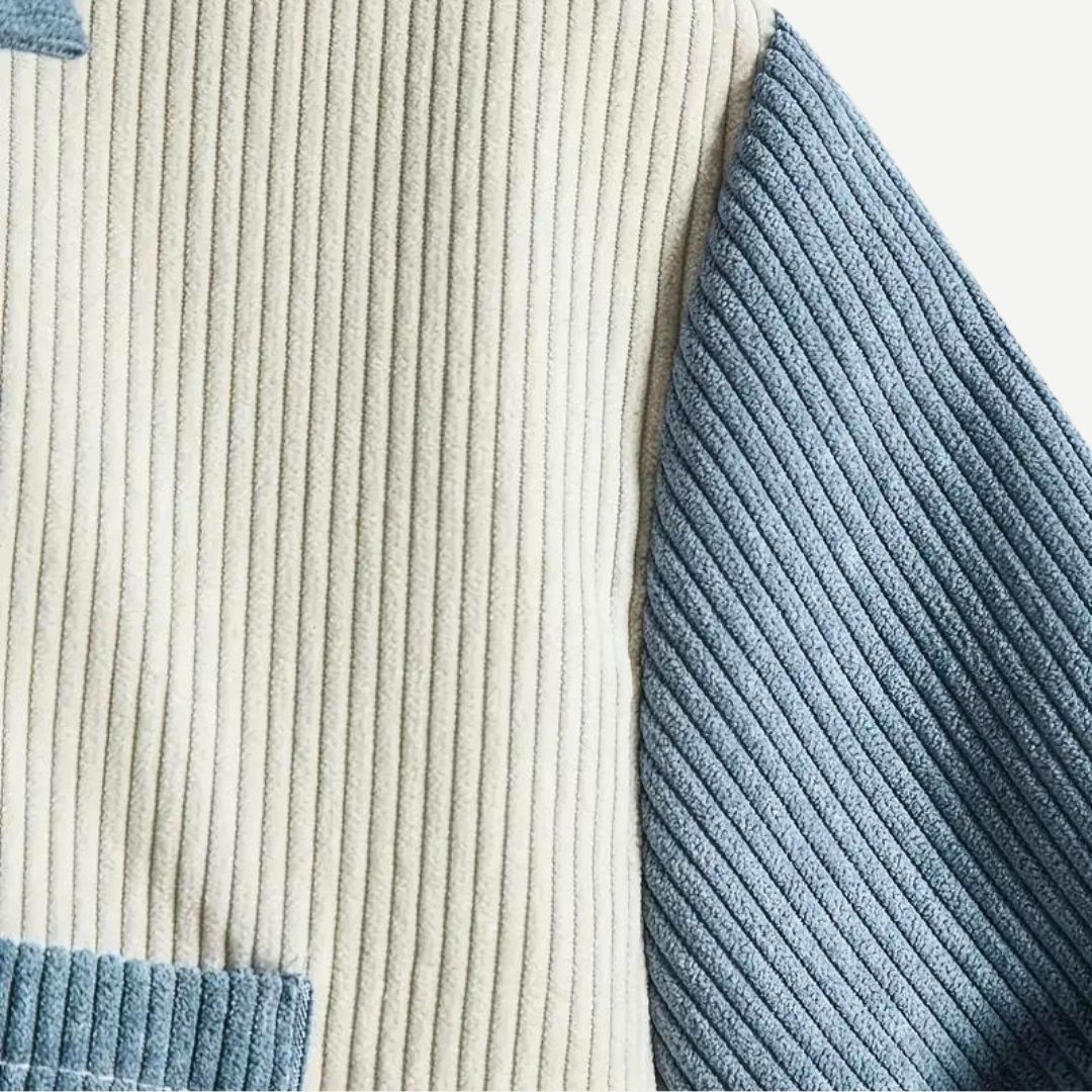 Relaxed Two-Tone Ribbed Shirt - Benson & Clark