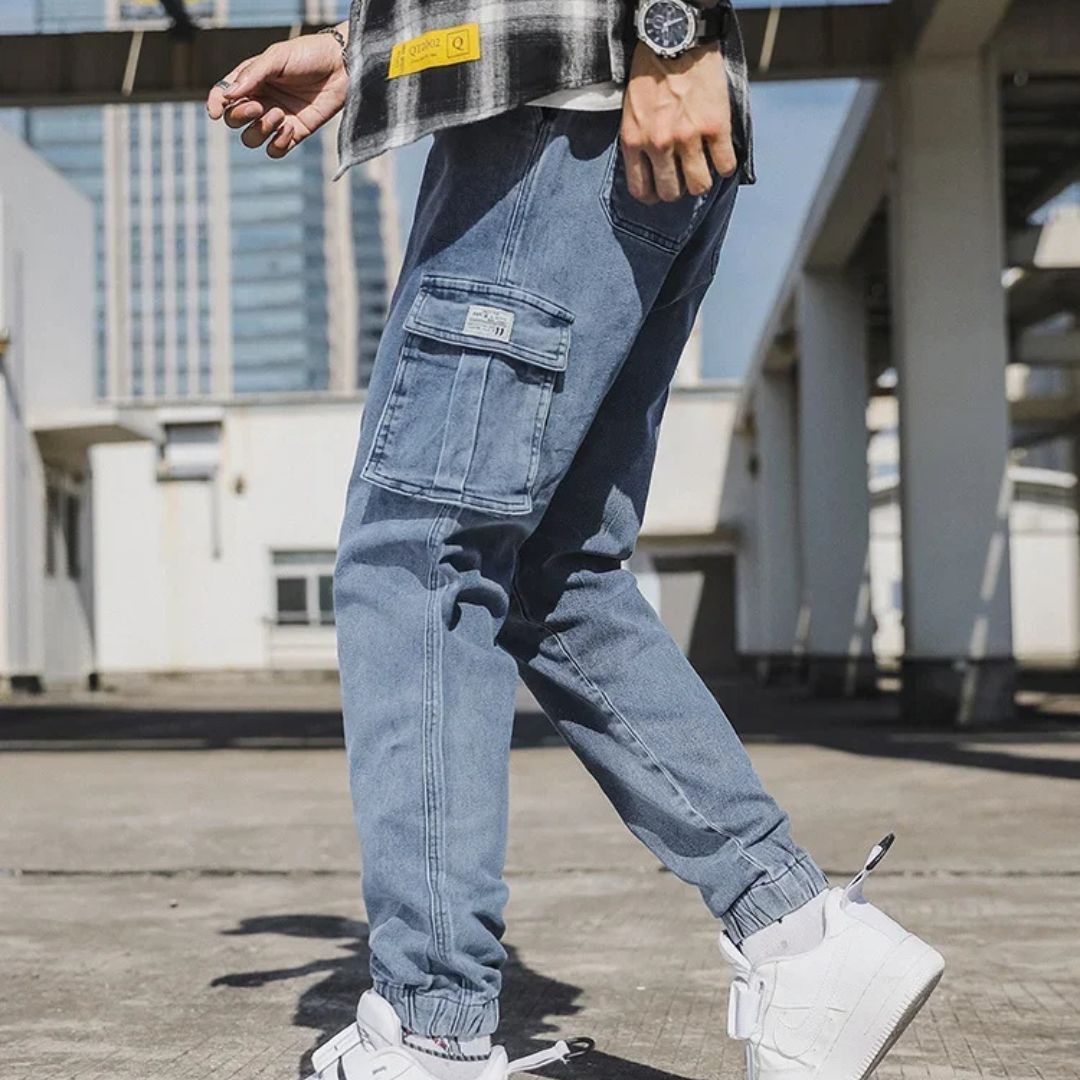 Utility Denim Joggers - Benson & Clark