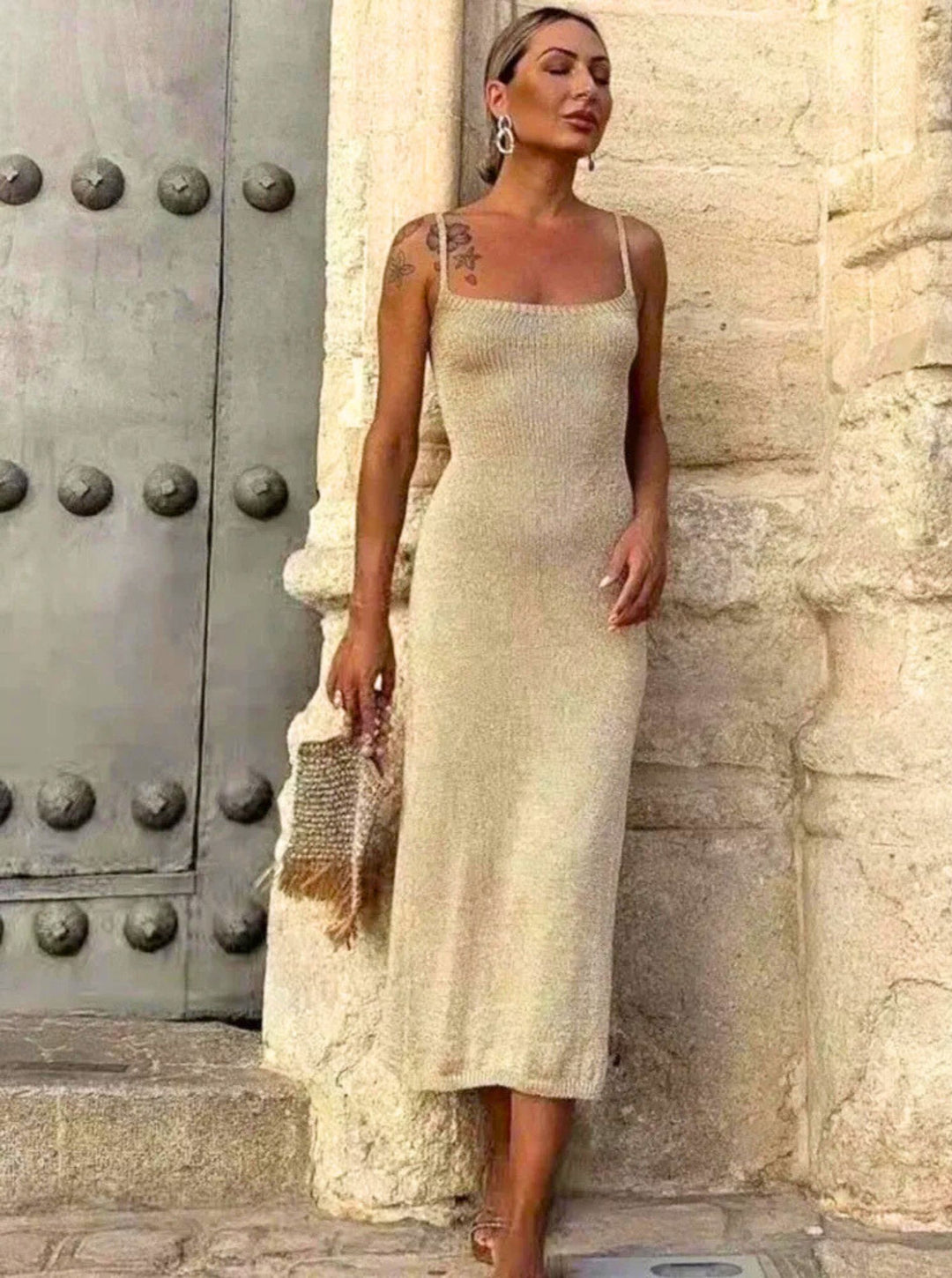 Ibiza Gold Summer Dress - Benson & Clark Ibiza Gold Summer Dress - Benson & Clark