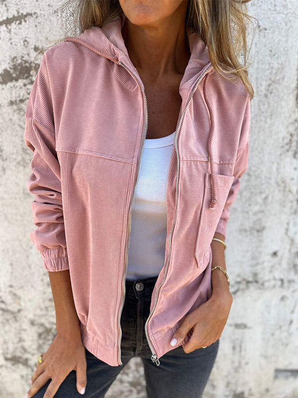 Florence Corduroy Hooded Jacket