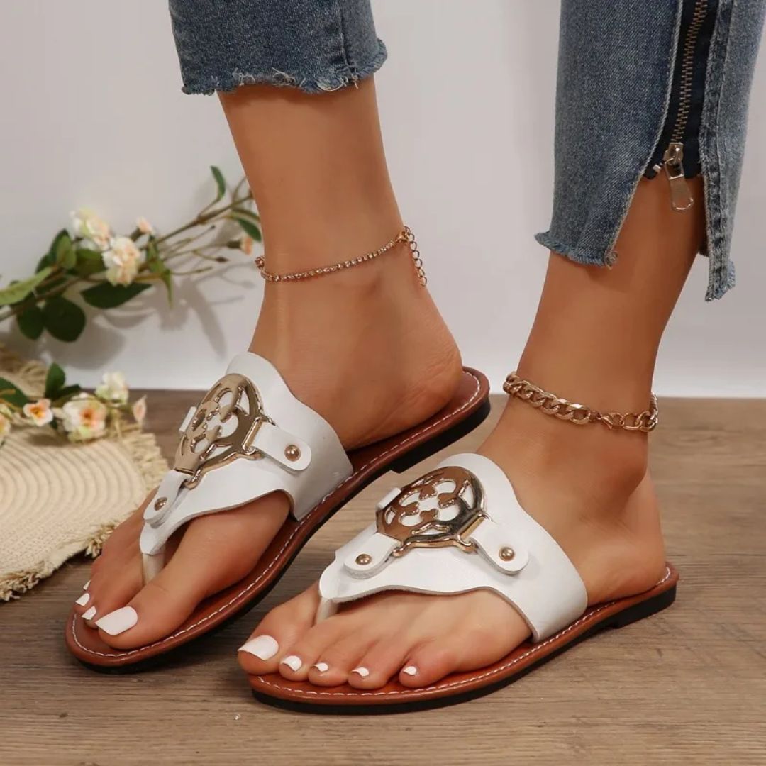 Eleanor Flat Sandals - Benson & Clark