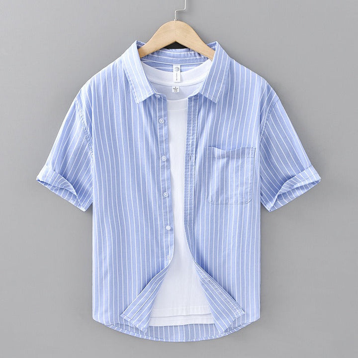 Serino Linen Striped Shirt - Benson & Clark