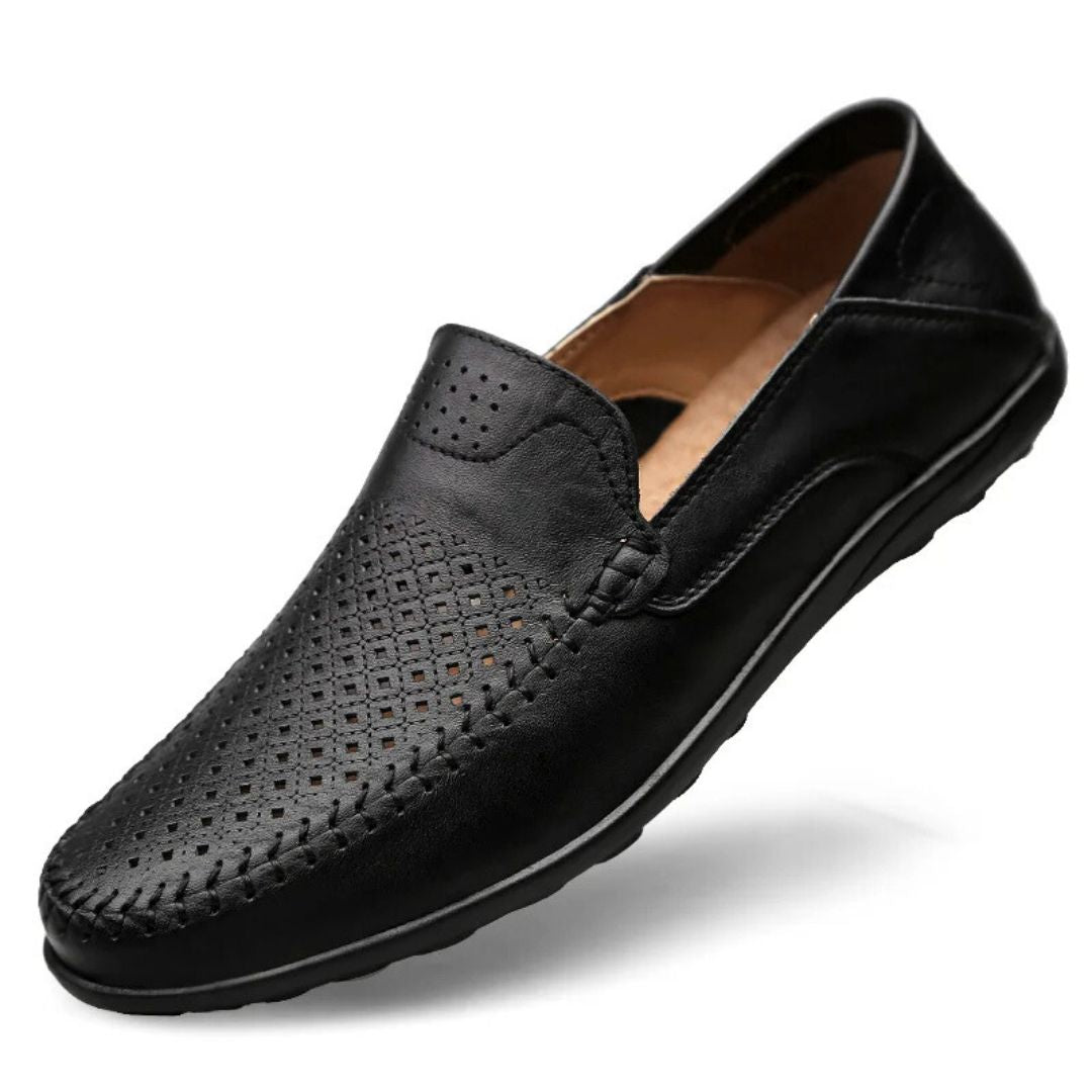 Genuine Leather "Air-Flow" Loafers - Benson & Clark