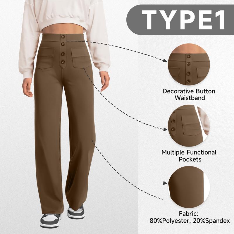 Lunaro Front-Button Wide Leg Pants