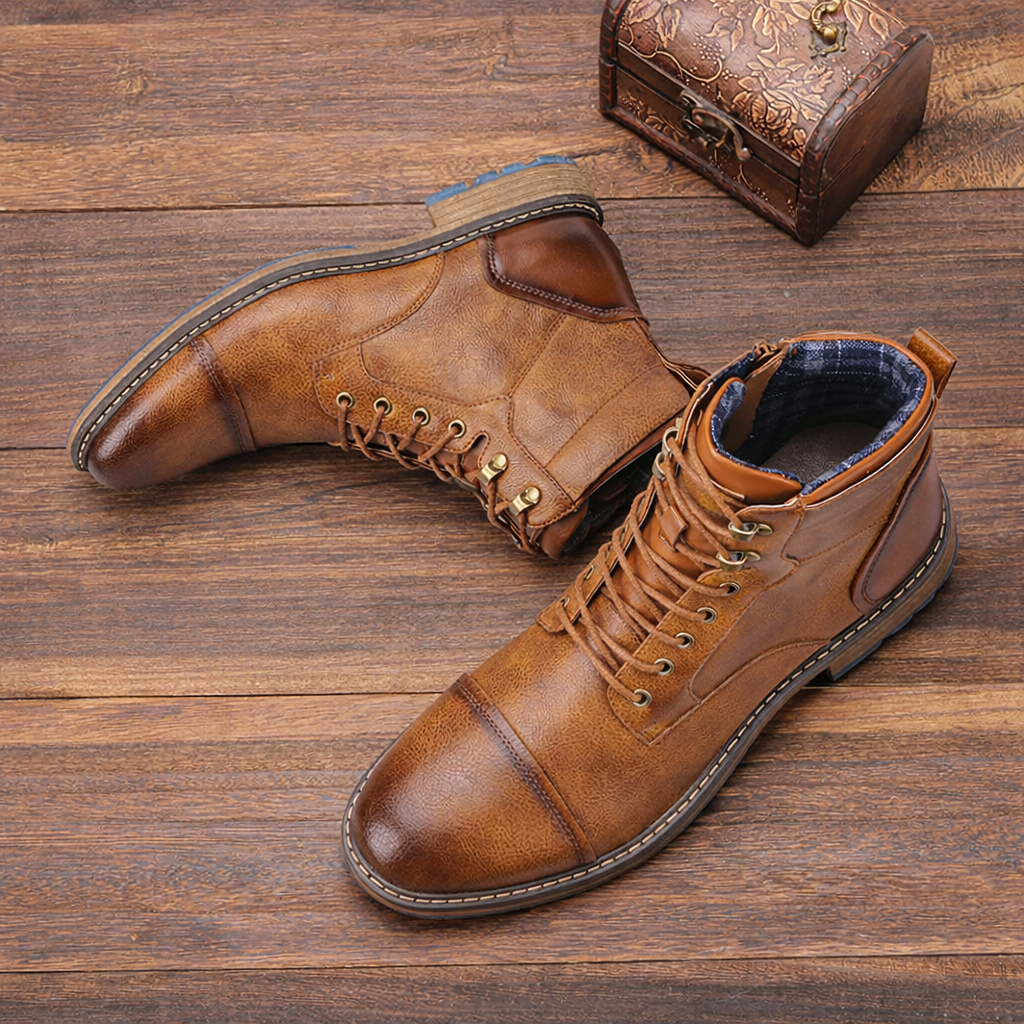 Ventura Leather Cap Toe Boots