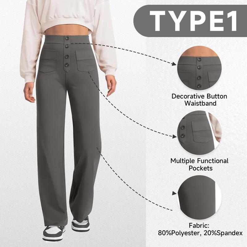 Lunaro Front-Button Wide Leg Pants